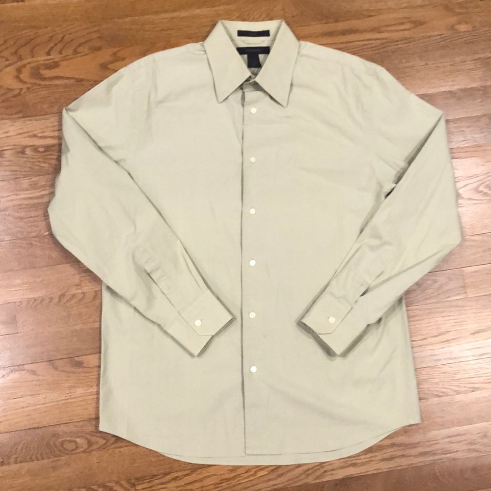 Men’s Size L button down shirt.  Light green/ khaki color.